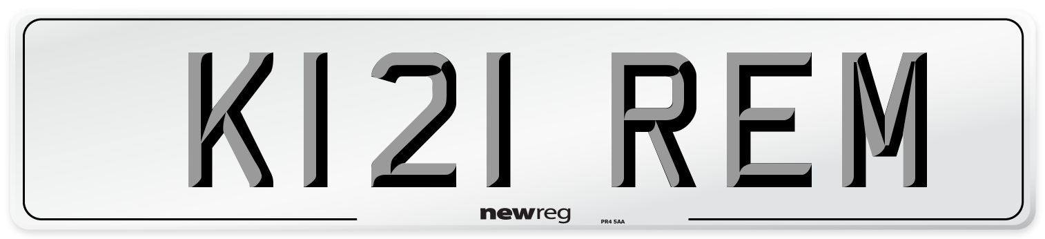 K121 REM Front Number Plate