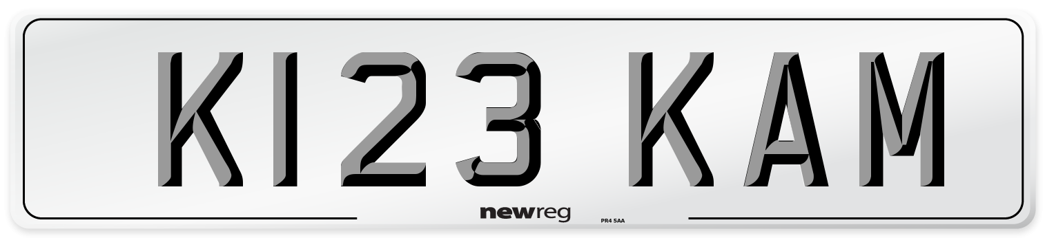 K123 KAM Front Number Plate