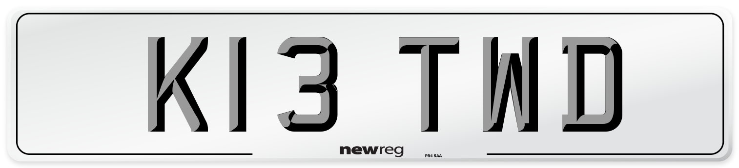 K13 TWD Front Number Plate