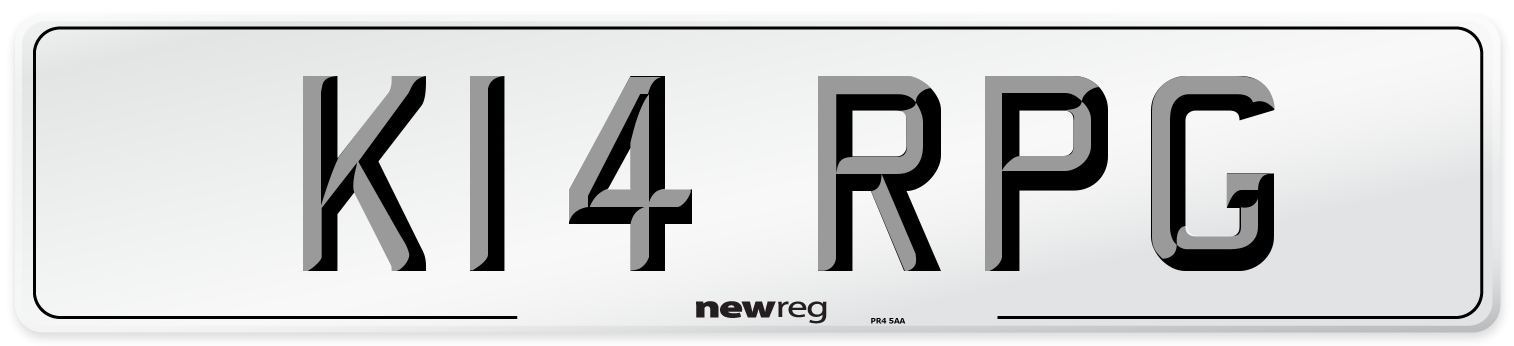 K14 RPG Front Number Plate