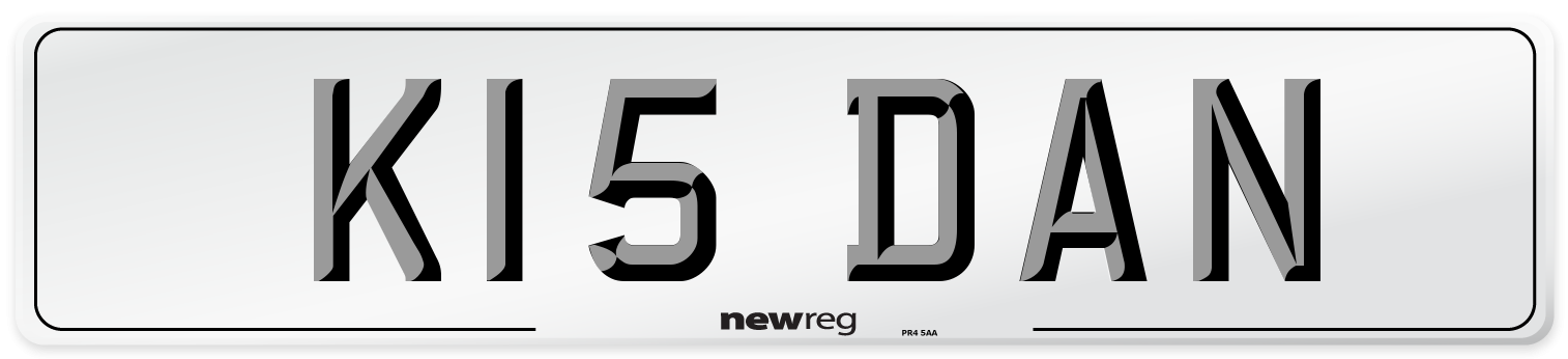 K15 DAN Front Number Plate
