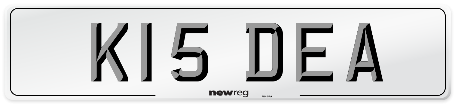 K15 DEA Front Number Plate