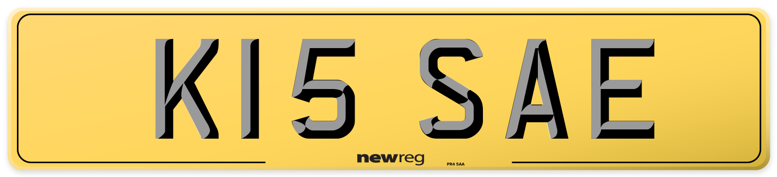 K15 SAE Rear Number Plate