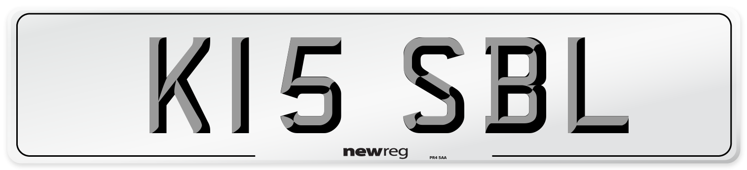K15 SBL Front Number Plate