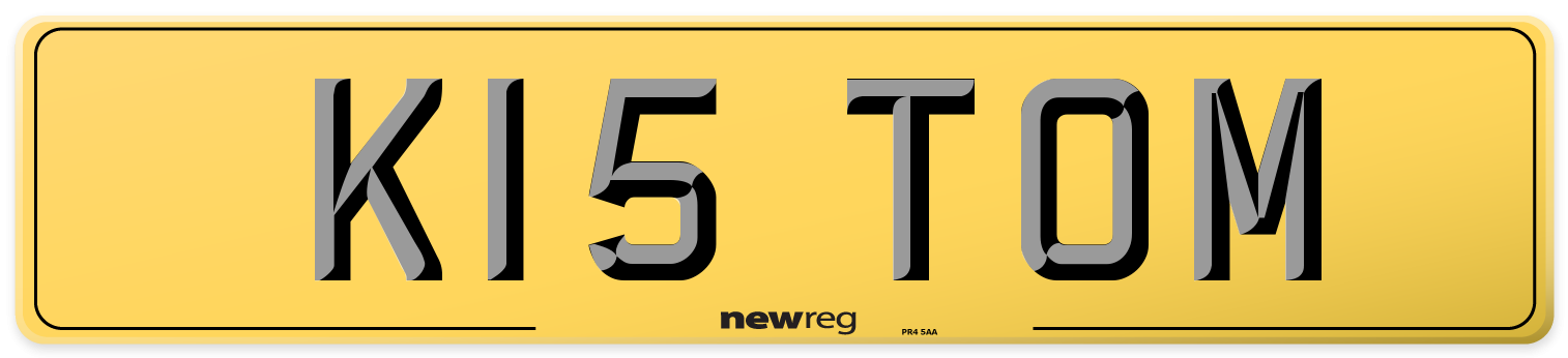 K15 TOM Rear Number Plate