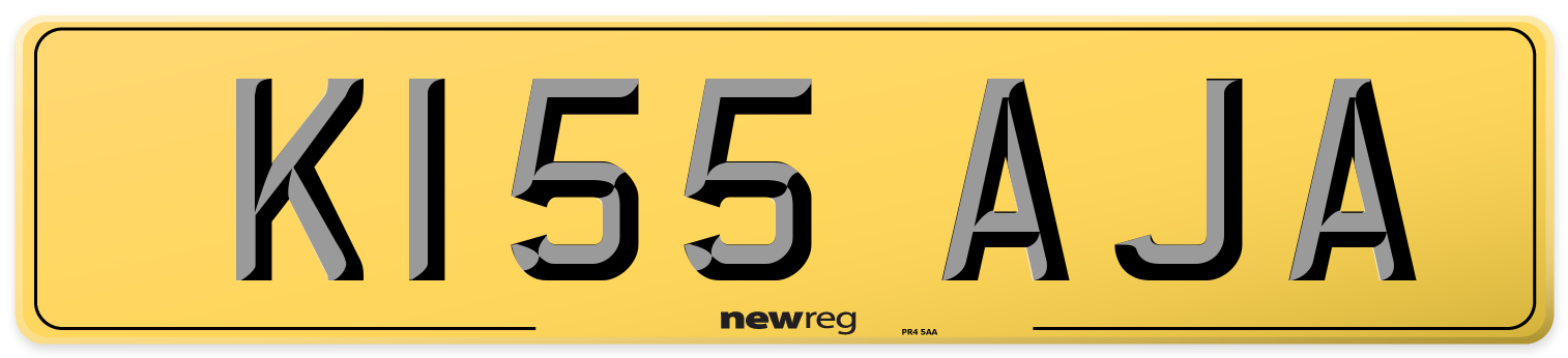 K155 AJA Rear Number Plate