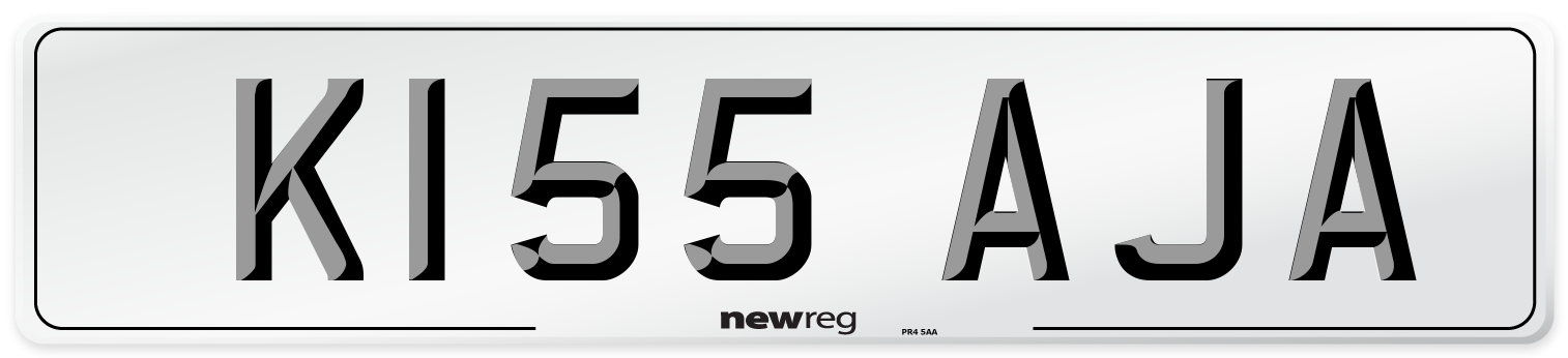 K155 AJA Front Number Plate