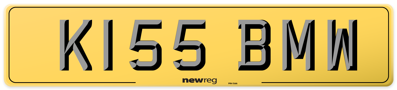K155 BMW Rear Number Plate