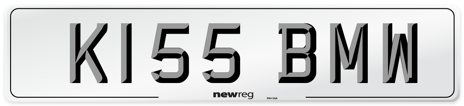 K155 BMW Front Number Plate