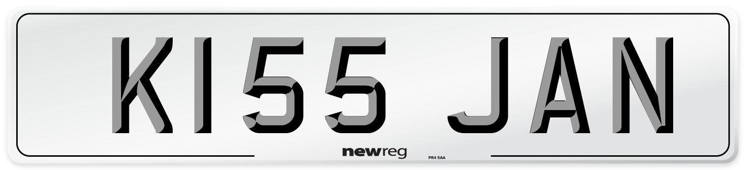 K155 JAN Front Number Plate