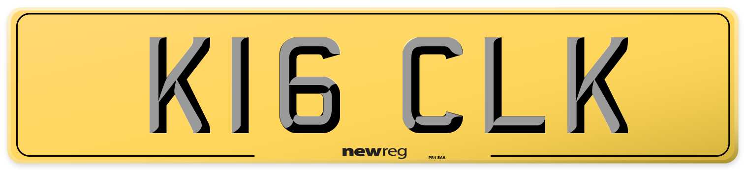 K16 CLK Rear Number Plate
