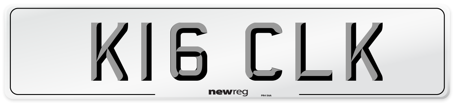 K16 CLK Front Number Plate