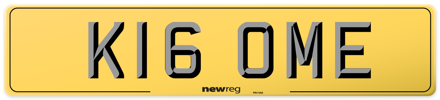 K16 OME Rear Number Plate