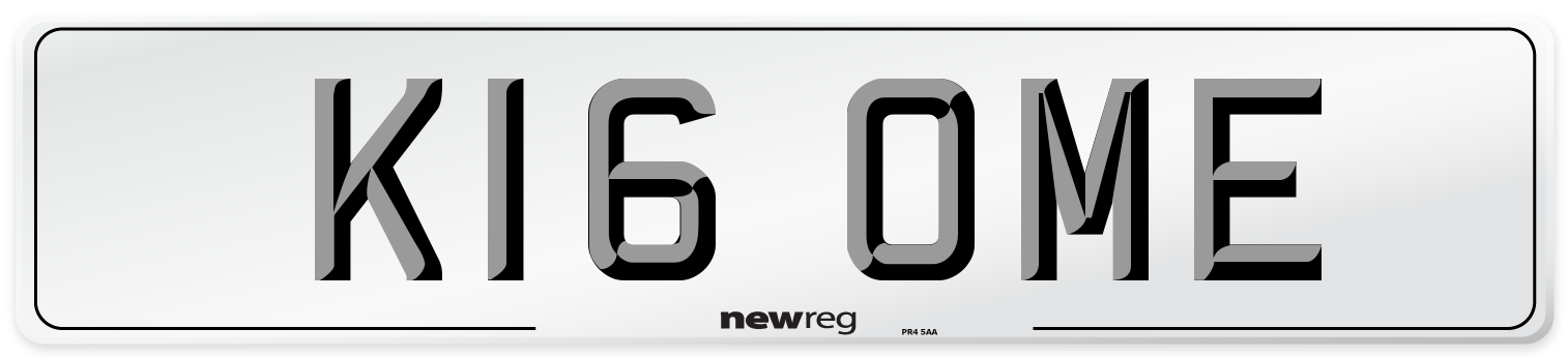 K16 OME Front Number Plate