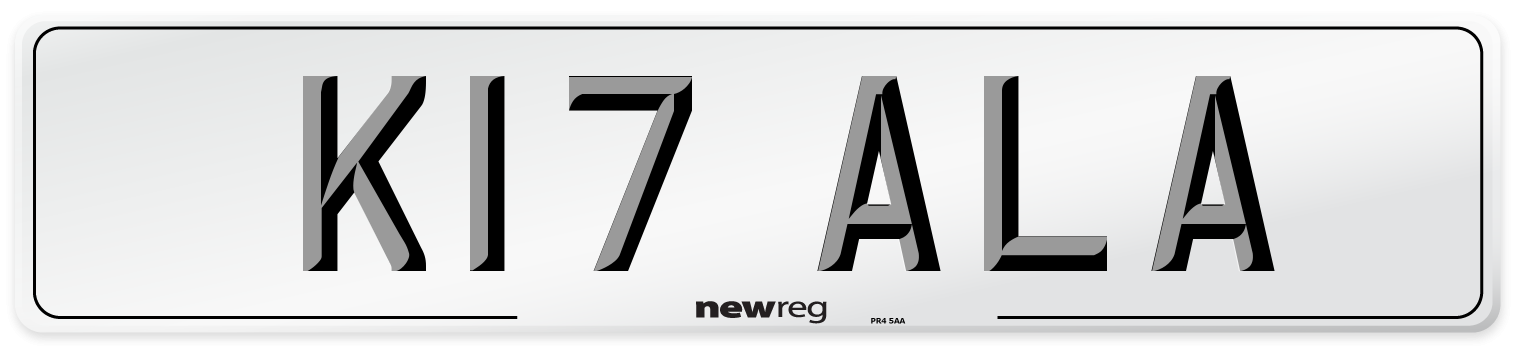K17 ALA Front Number Plate