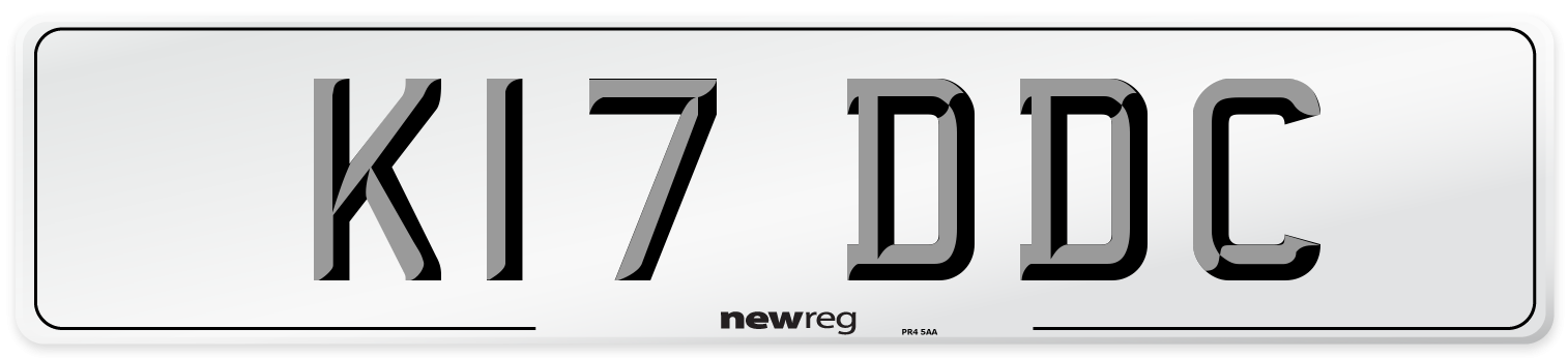 K17 DDC Front Number Plate