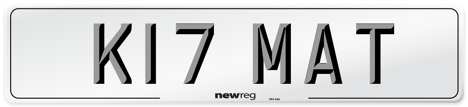 K17 MAT Front Number Plate