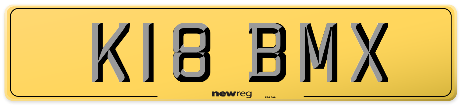 K18 BMX Rear Number Plate