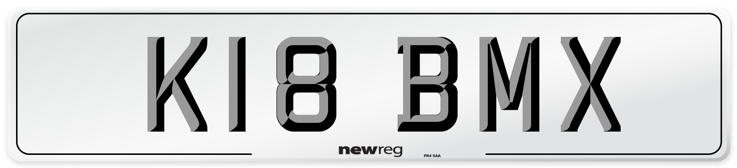 K18 BMX Front Number Plate