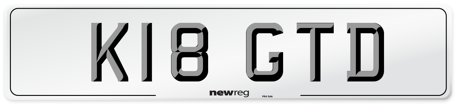 K18 GTD Front Number Plate