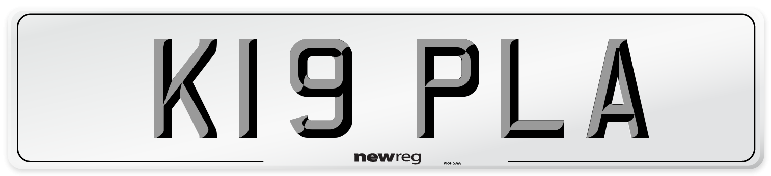K19 PLA Front Number Plate