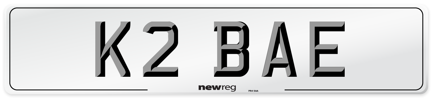 K2 BAE Front Number Plate