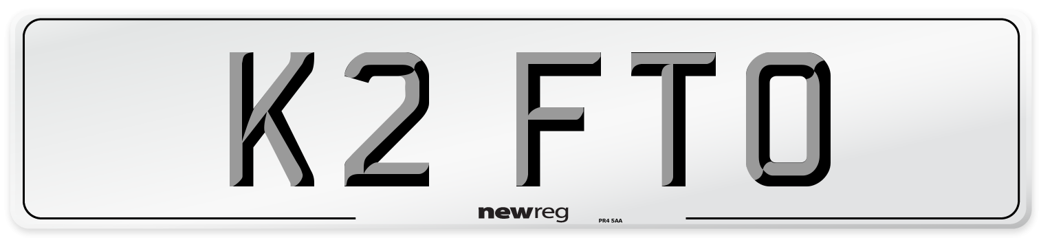K2 FTO Front Number Plate