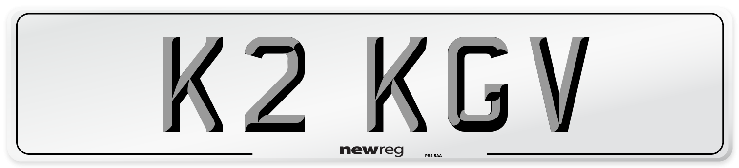 K2 KGV Front Number Plate