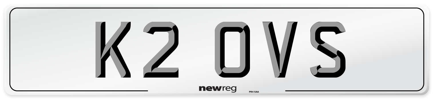 K2 OVS Front Number Plate