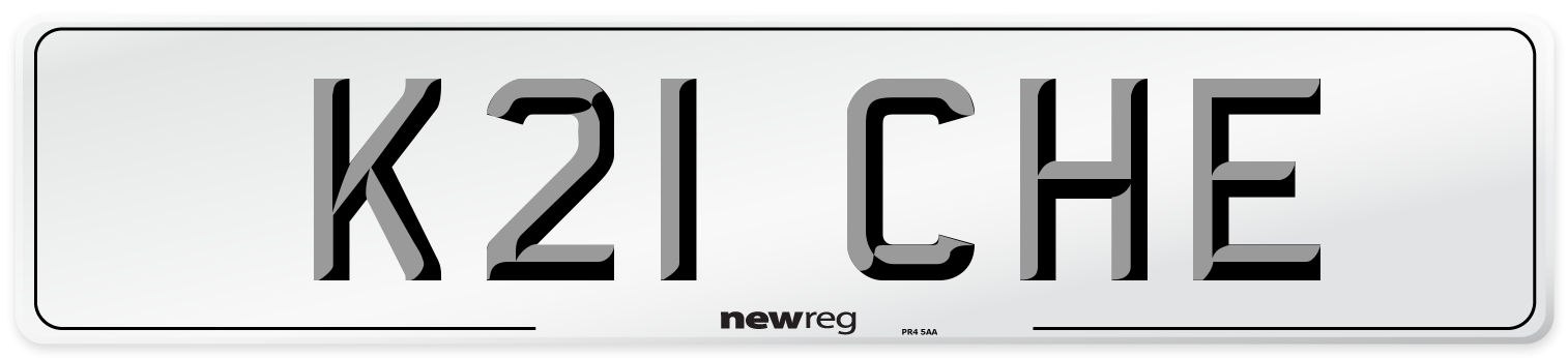 K21 CHE Front Number Plate