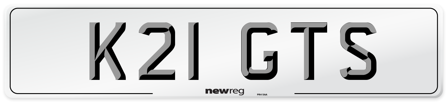 K21 GTS Front Number Plate