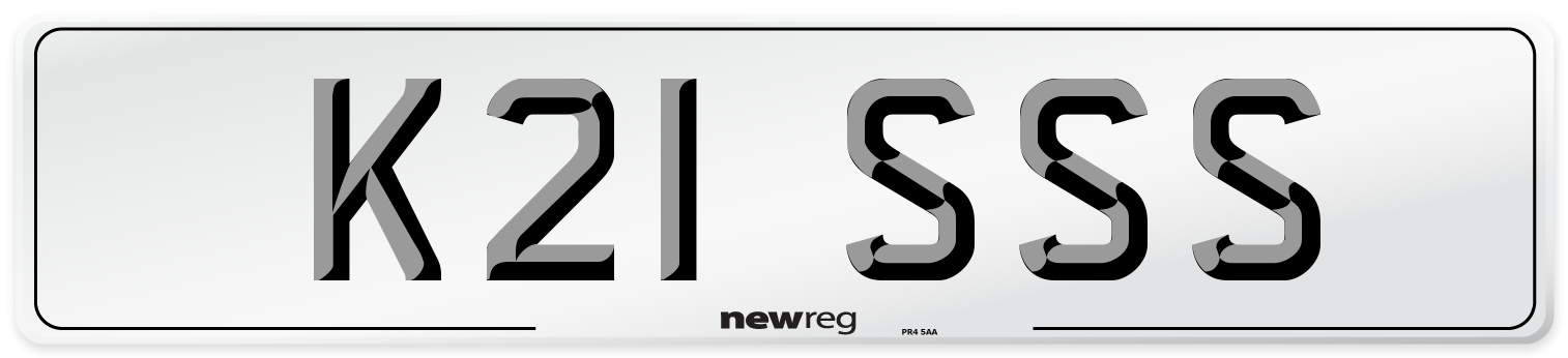 K21 SSS Front Number Plate