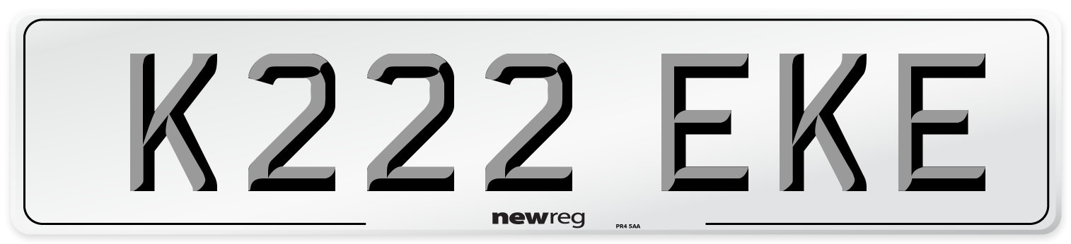 K222 EKE Front Number Plate