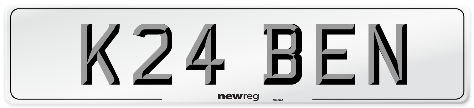 K24 BEN Front Number Plate