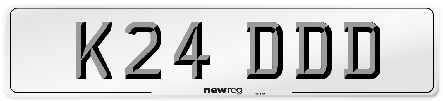 K24 DDD Front Number Plate