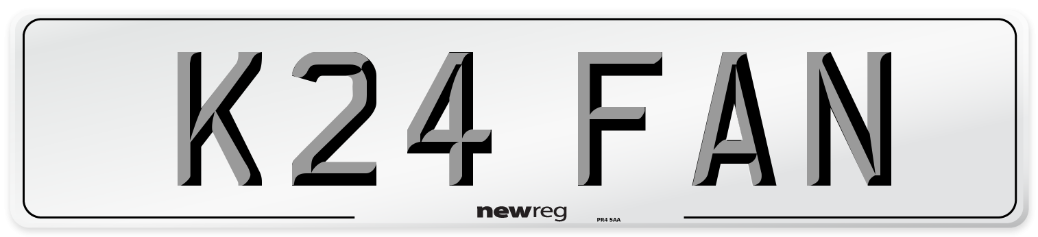 K24 FAN Front Number Plate