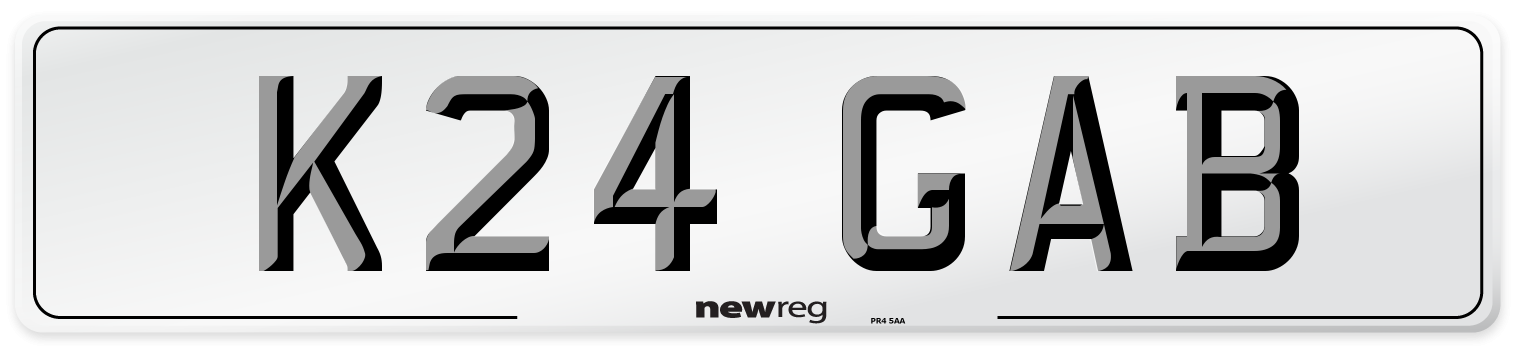 K24 GAB Front Number Plate
