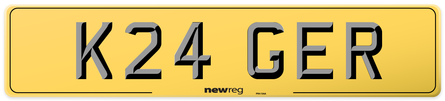 K24 GER Rear Number Plate