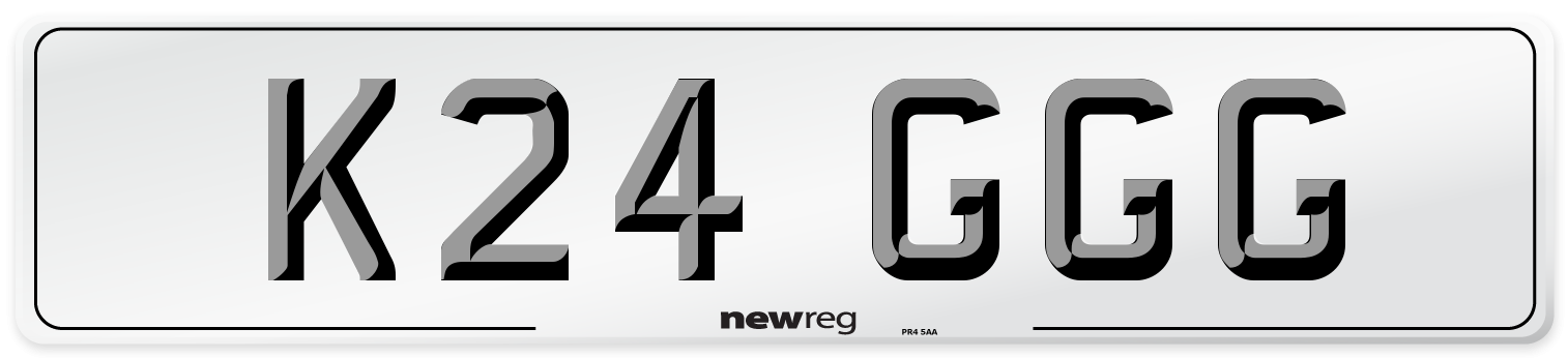 K24 GGG Front Number Plate