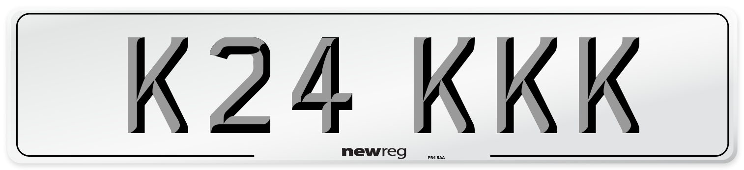 K24 KKK Front Number Plate