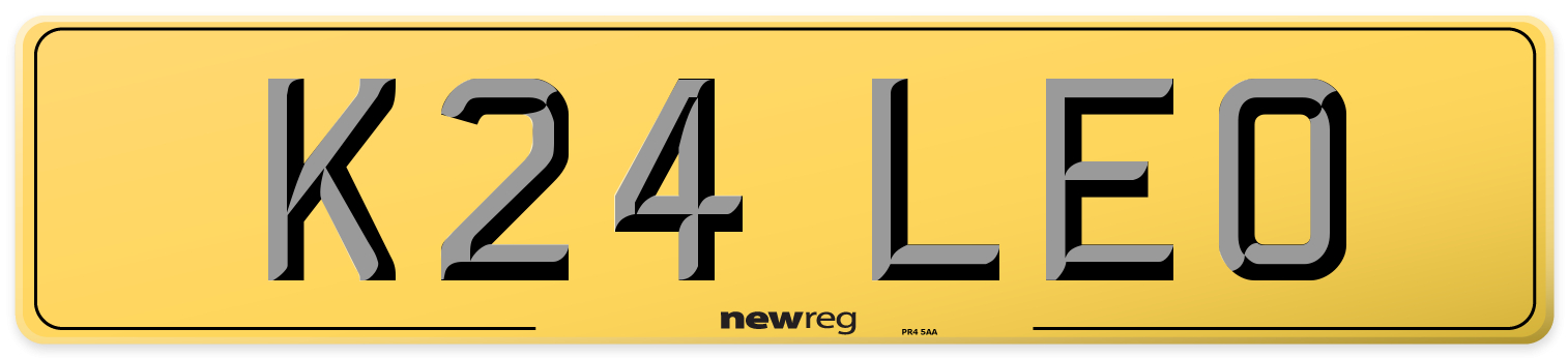K24 LEO Rear Number Plate