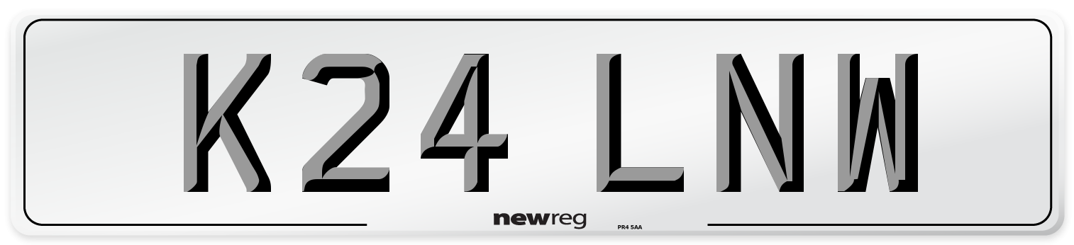 K24 LNW Front Number Plate
