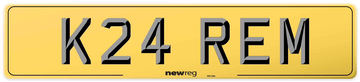 K24 REM Rear Number Plate