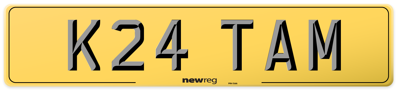 K24 TAM Rear Number Plate
