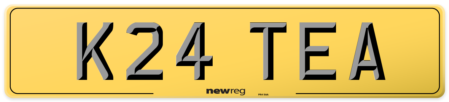 K24 TEA Rear Number Plate