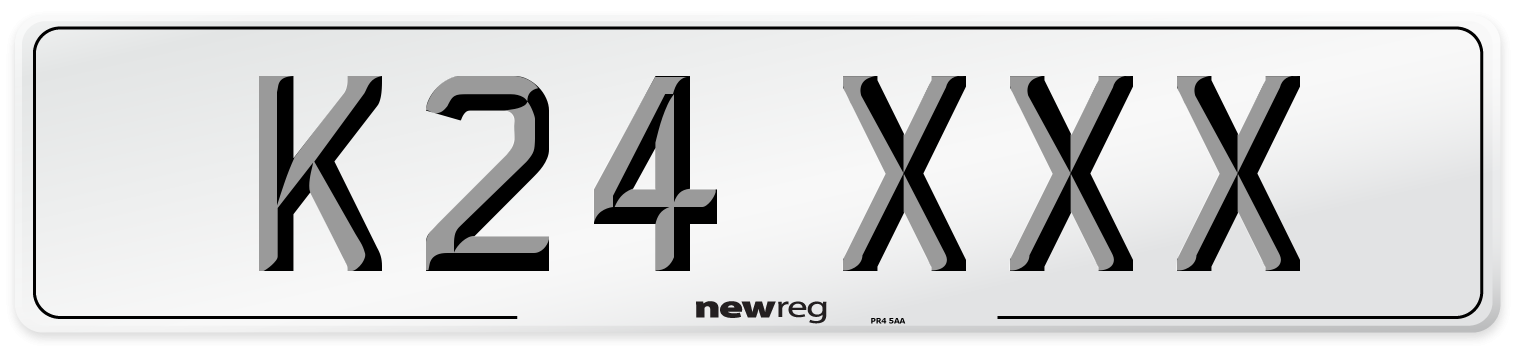 K24 XXX Front Number Plate