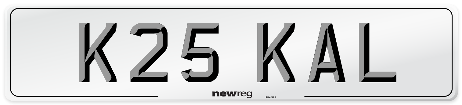 K25 KAL Front Number Plate