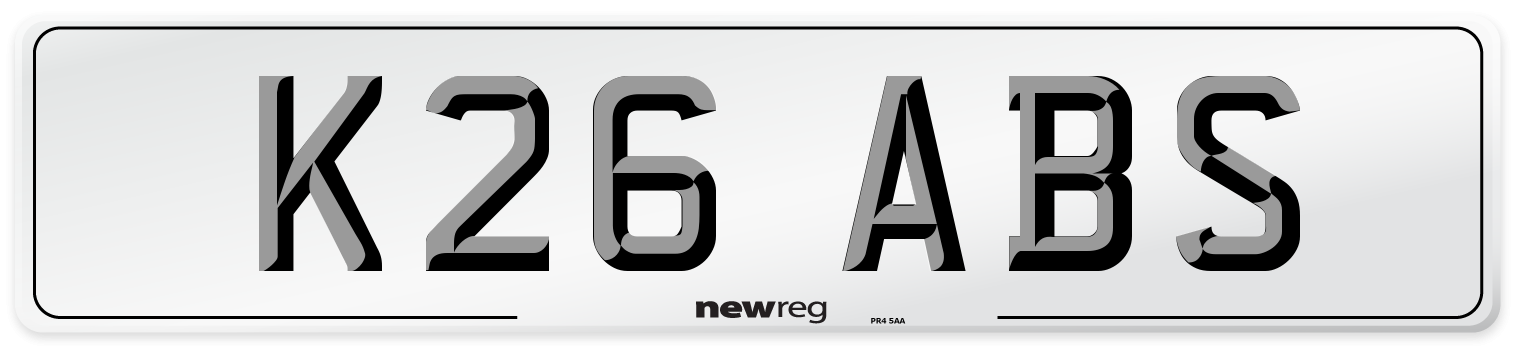 K26 ABS Front Number Plate