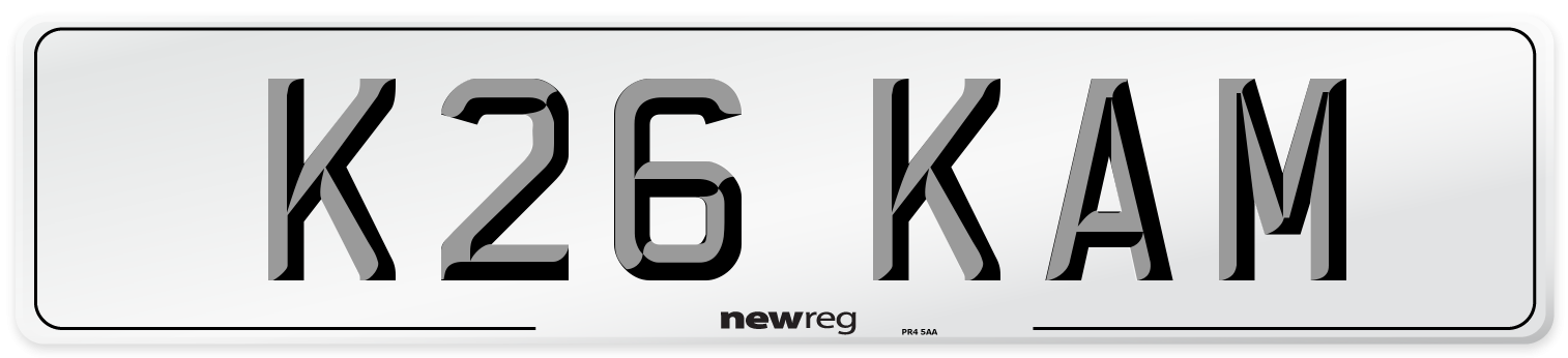 K26 KAM Front Number Plate