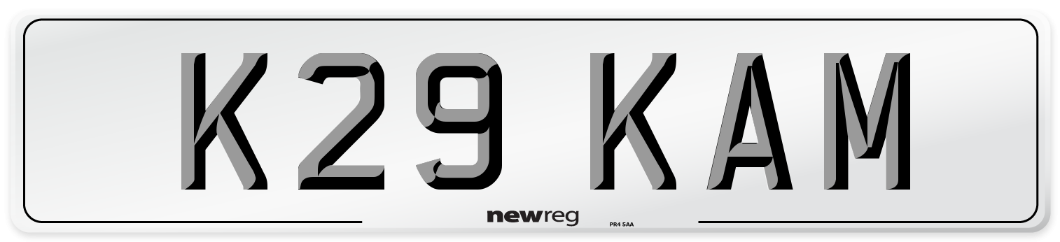 K29 KAM Front Number Plate